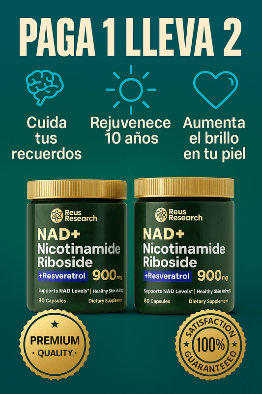 2X1 NAD+ Ribósido de Nicotinamida™ +Resveratrol - EC